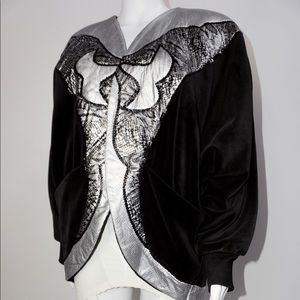 Vintage Absolutely stunning velvet unique vintage bomber jacket